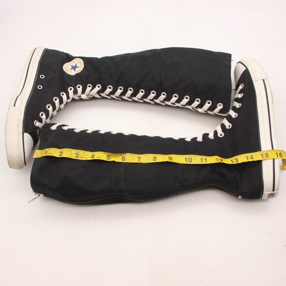 Converse All Star Chuck Taylor Knee High Black Tall Boots Men 8 Women 10 Lace-up - Picture 6 of 9